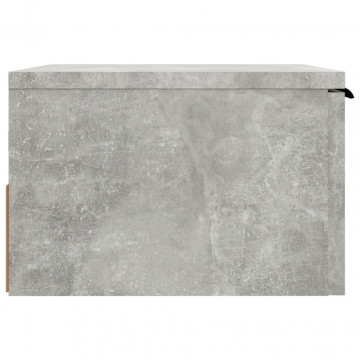 Noptiere de perete, 2 buc., gri beton, 34x30x20 cm - Img 8