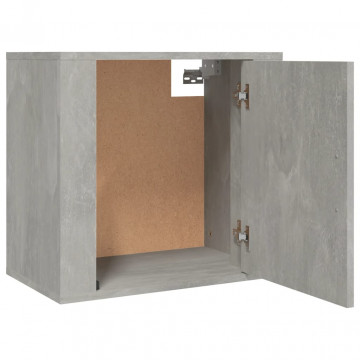 Noptiere de perete, 2 buc., gri beton, 50x30x47 cm - Img 6