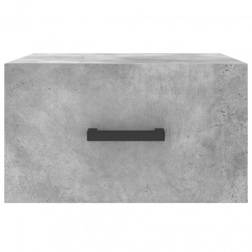 Noptiere montate pe perete 2 buc. gri beton 35x35x20 cm - Img 5