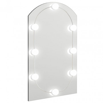 Oglindă cu lumini LED, arcadă, 70x40 cm, sticlă - Img 2