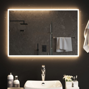 Oglindă de baie cu LED, 90x60 cm - Img 1