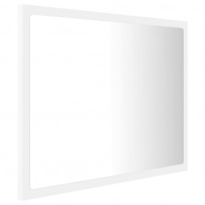 Oglindă de baie cu LED, alb, 60x8,5x37 cm, PAL - Img 6