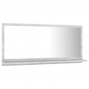 Oglindă de baie, gri beton, 80 x 10,5 x 37 cm, PAL - Img 7