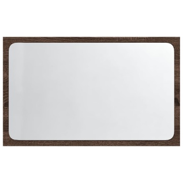Oglindă de baie LED, stejar maro, 60x8,5x38 cm lemn prelucrat - Img 5