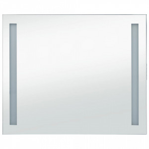 Oglindă de perete de baie cu LED, 80 x 60 cm - Img 2