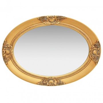 Oglindă de perete în stil baroc, auriu, 50 x 70 cm - Img 3