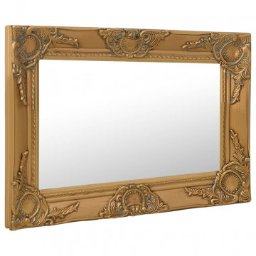 Oglindă de perete în stil baroc, auriu, 60 x 40 cm - Img 2