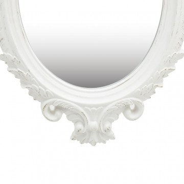 Oglindă de perete în stil Castle, alb, 56 x 76 cm - Img 3