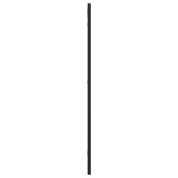 Oglindă de perete, negru, 40x80 cm, dreptunghiulară, fier - Img 4
