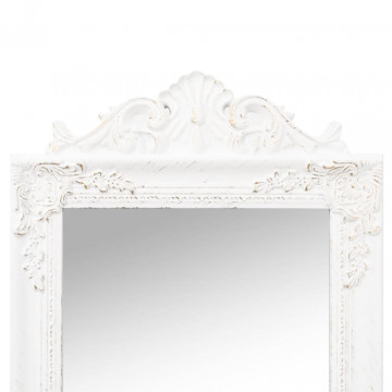 Oglindă de sine stătătoare, alb, 40x160 cm - Img 7