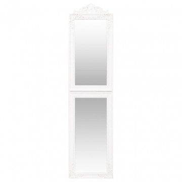 Oglindă de sine stătătoare, alb, 50x200 cm - Img 3