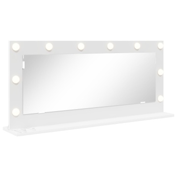 Oglindă de toaletă cu lumini LED Alb 100x45x18 cm - Img 2