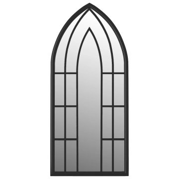 Oglindă,negru, 100x45 cm,fier, pentru utilizare în interior - Img 2