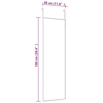 Oglindă pentru ușă, auriu, 30x100 cm, sticlă și aluminiu - Img 4
