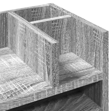 Organizator birou, gri sonoma, 44,5x24x25 cm lemn prelucrat - Img 6