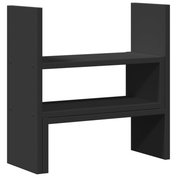 Organizator birou, negru, 40x17x41 cm, lemn prelucrat - Img 2