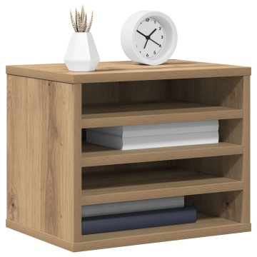 Organizator birou Stejar artizanal 36x26x29.5 cm Lemn de calitate - Img 3