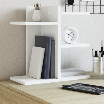 Organizator de birou, alb, 42x21,5x42 cm, lemn prelucrat - Img 1