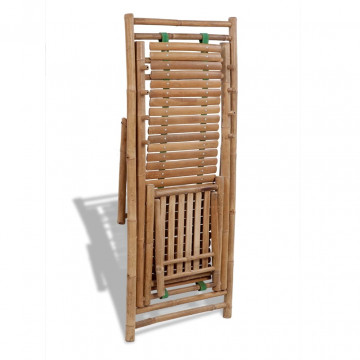 Outdoor Deck Chair with Footrest Bamboo - Img 7