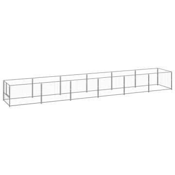 Padoc pentru câini, argintiu, 6 m², oțel - Img 1