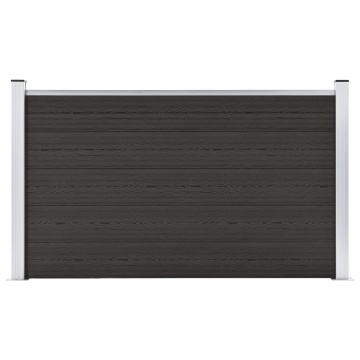 Panou de gard, 180x105 cm, negru, WPC - Img 1