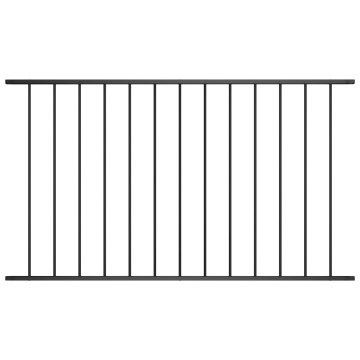 Panou de gard, negru, 1,7 x 1 m, oțel vopsit electrostatic - Img 1