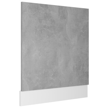 Panou frontal mașină spălat vase, gri beton, 59,5x3x67 cm lemn - Img 2