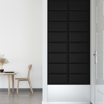 Panouri de perete 12 buc. negru 60x30 cm piele eco 2,16 m² - Img 4