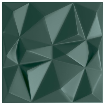 Panouri de perete 12 buc. verde 50x50 cm XPS 3 m² diamant - Img 2