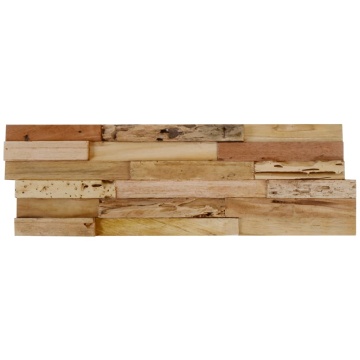 Panouri de placare pereți, 10 buc., 1,03 m², lemn tec reciclat - Img 6