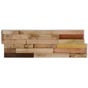 Panouri placare pereți, 10 buc., 1,03 m², lemn de tec reciclat - Img 5