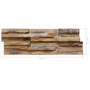 Panouri placare pereți 3D, 10 buc., 1,01 m², lemn masiv de tec - Img 5