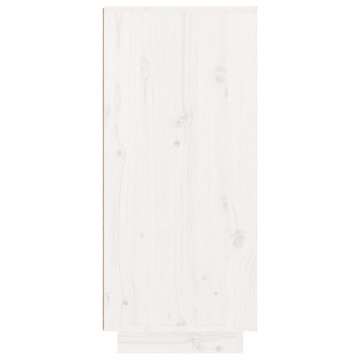 Pantofar, alb, 60x35x80 cm, lemn masiv de pin - Img 5