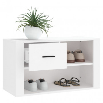 Pantofar, alb, 80x35x45 cm, lemn compozit - Img 4