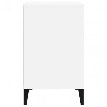 Pantofar, alb extralucios, 102x36x60 cm, lemn compozit - Img 4