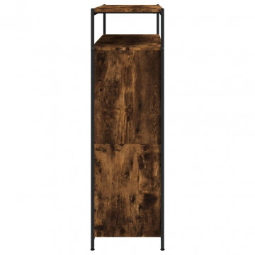 Pantofar cu 4 sertare rabatabile, stejar fumuriu, 100x34x112 cm - Img 6