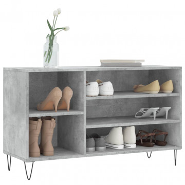 Pantofar, gri beton, 102x36x60 cm, lemn prelucrat - Img 3