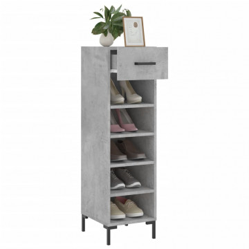 Pantofar, gri beton, 30x35x105 cm, lemn compozit - Img 4