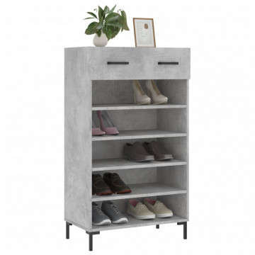 Pantofar, gri beton, 60x35x105 cm, lemn compozit - Img 3