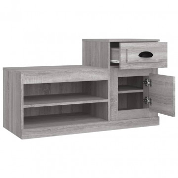 Pantofar, gri sonoma, 100x42x60 cm, lemn prelucrat - Img 7