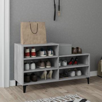 Pantofar, gri sonoma, 102x36x60 cm, lemn prelucrat - Img 1