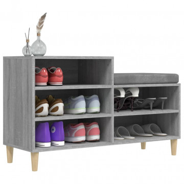 Pantofar, gri sonoma, 102x36x60 cm, lemn prelucrat - Img 4