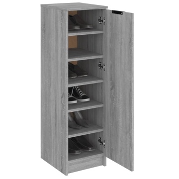 Pantofar, gri sonoma, 30x35x100 cm, lemn compozit - Img 4