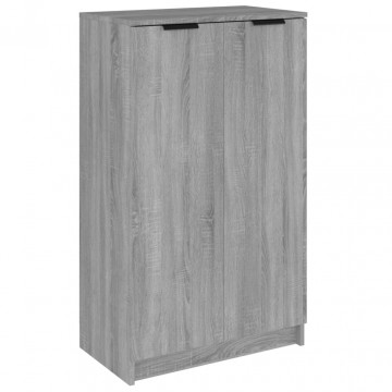 Pantofar, gri sonoma, 59x35x100 cm, lemn compozit - Img 2