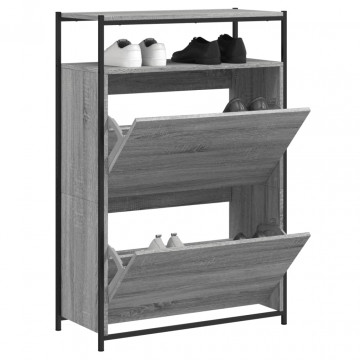 Pantofar, gri sonoma, 75x34x112 cm, lemn prelucrat - Img 1