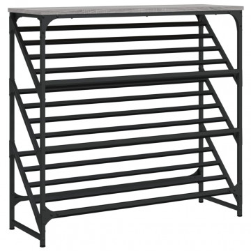 Pantofar, gri sonoma, 90x30x85 cm, lemn prelucrat - Img 2