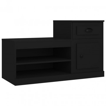 Pantofar, negru, 100x42x60 cm, lemn prelucrat - Img 2