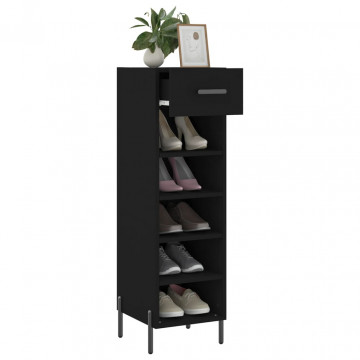 Pantofar, negru, 30x35x105 cm, lemn compozit - Img 4