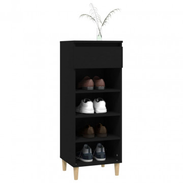 Pantofar, negru, 40x36x105 cm, lemn compozit - Img 8