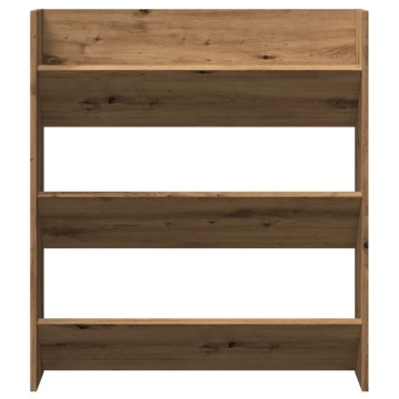 Pantofar perete, stejar artizanal, 80x18x90 cm, lemn prelucrat - Img 4